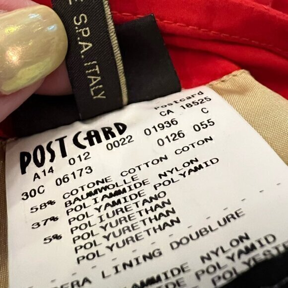 Anthropologie Postcard Red Quilted Skirt Full Zip Floral Size 6‎ Made in Italy - Picture 15 of 16